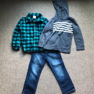 2 shirt 1 jeans set